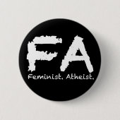 Feminst. Atheist Button (Vorderseite)