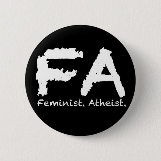 Feminst. Atheist Button (Vorderseite)