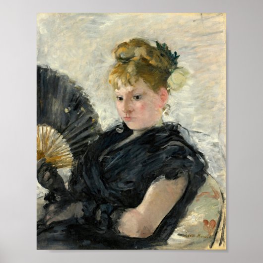 Femme À L'éventail | Berthe Morisot Poster (Vorne)