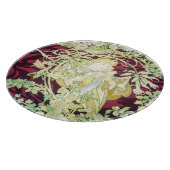 Femme à marguerite - Mucha daisy textile repro Schneidebrett (Ecke)