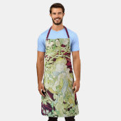 Femme à marguerite - Mucha daisy textile repro Schürze (Getragen)