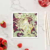 Femme à marguerite - Mucha daisy textile repro Serviette (Beispiel)