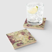 Femme à marguerite - Mucha daisy textile repro Steinuntersetzer (Seitenansicht)