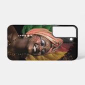 Femme africaine artistique samsung galaxy hülle (Rückseite (Horizontal))