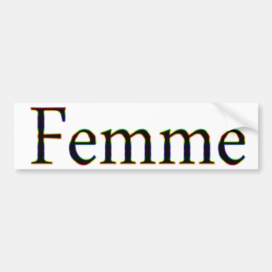 Femme Autoaufkleber (Vorne)