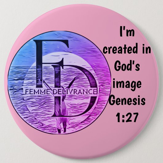 Femme Delivrance Knopf Button (Vorderseite)
