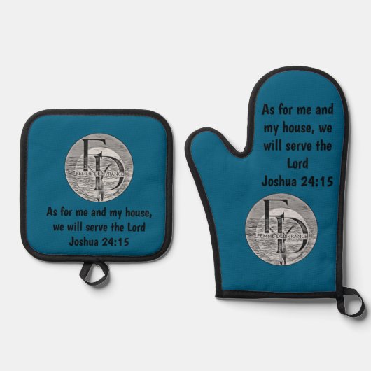 Femme Delivrance Ofenhandschuh & Topflappen-Set (Vorderseite)