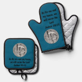 Femme Delivrance Ofenhandschuh & Topflappen-Set (Vorderseite/Rückseite)