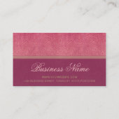 Femme Elegance Business Card Visitenkarte (Rückseite)