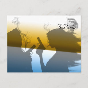 Femme Fatale - doppelte Problem-Einladungen Einladung