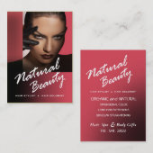 Femme Fatale Haar-Stylist-Farbenkünstler - Koralle Visitenkarte (Vorne/Hinten)