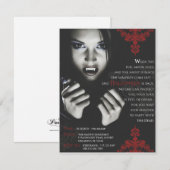 Femme Fatale Halloween-Party laden ein Einladung (Vorne/Hinten)