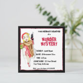Femme Fatale Murder Mystery Einladung (Stehend Vorderseite)
