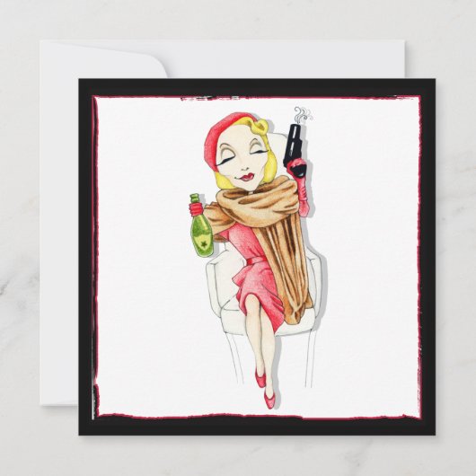 Femme Fatale Murder Mystery Einladung (Rückseite)