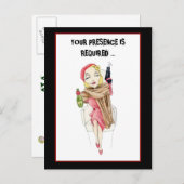 Femme Fatale Murder Mystery Einladung Postkarte (Vorne/Hinten)