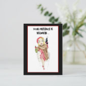 Femme Fatale Murder Mystery Einladung Postkarte (Stehend Vorderseite)