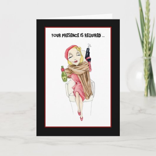 Femme Fatale Murder Mystery Invasion Card Einladung (Vorderseite)