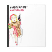Femme Fatale Murder Mystery Small Notepad Notizblock (Vorderseite)