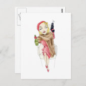 Femme Fatale Postkarte (Vorne/Hinten)