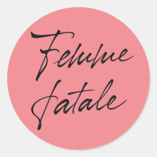 Femme Fatale Runder Aufkleber