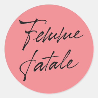 Femme Fatale Runder Aufkleber
