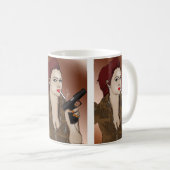 Femme Fatale - Tasse Rauchen und Waffen (VorderseiteRechts)