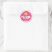 Femme Forever Lesbian Sticker Pink Blume (Tasche)