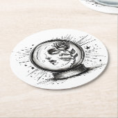 Femme Fortuna Runder Pappuntersetzer (Angewinkelt)