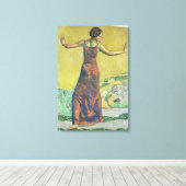 Femme Joyeuse Leinwanddruck (Insitu (Holzboden))