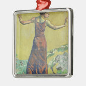 Femme Joyeuse Silbernes Ornament (Links)