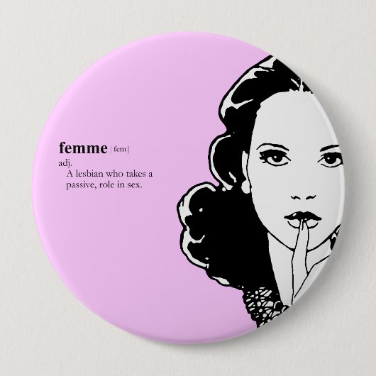 FEMME lesbisch Button (Vorderseite)