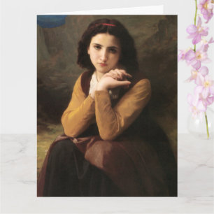 Femme Mignonne von Bouguereau oder auch Junge Frau Karte
