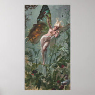 Femme Papillon, von Luis Ricardo Falero Poster