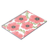 Femme Pink Floral Muster Notizblock (Linke Seite)