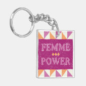 Femme Power - Schlüsselanhänger für Lesbische Flag (Vorderseite links)