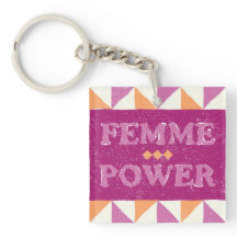 Femme Power - Schlüsselanhänger für Lesbische Flag