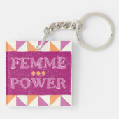 Femme Power - Schlüsselanhänger für Lesbische Flag (Rückseite)