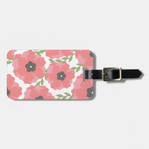 Femme rosa Blumenmuster Gepäckanhänger