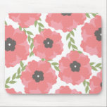 Femme rosa Blumenmuster Mousepad<br><div class="desc">Schön Druckprodukt mit einem hübschen rosa Blumenmuster.</div>