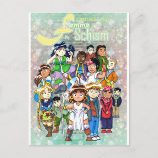 Femme Schism Chibi Group Postkarte