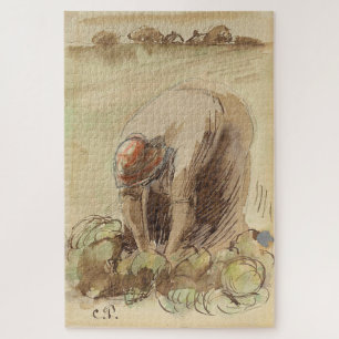 Femme se cambrant (1890) von Camille Pissarro Puzzle