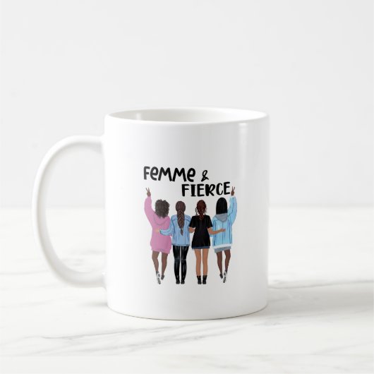Femme und Fierce Motivierend Tasse (Links)