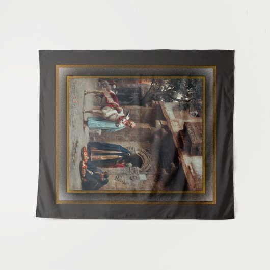 Femmes Arabes Devant Une Porte Wandteppich (Vorderseite (Horizontal))