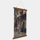 Femmes Arabes Devant Une Porte Wandteppich Mit Holzrahmen (Gewinkelt)