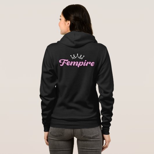 FEMPIRE Logo Front & Back Pink Hoodie (Schwarz voll)
