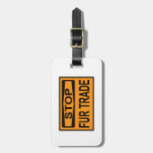 Femshandel unterbrechen Zeichen Orange Gepäckanhänger (Vorderseite vertikal)