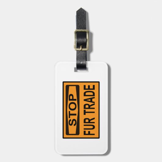 Femshandel unterbrechen Zeichen Orange Gepäckanhänger (Vorderseite vertikal)