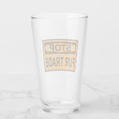 Femshandel unterbrechen Zeichen Orange Glas (Rückseite)
