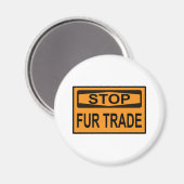 Femshandel unterbrechen Zeichen Orange Magnet (Vorderseite/Rückseite)