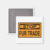 Femshandel unterbrechen Zeichen Orange Magnet (Vorderseite/Rückseite)